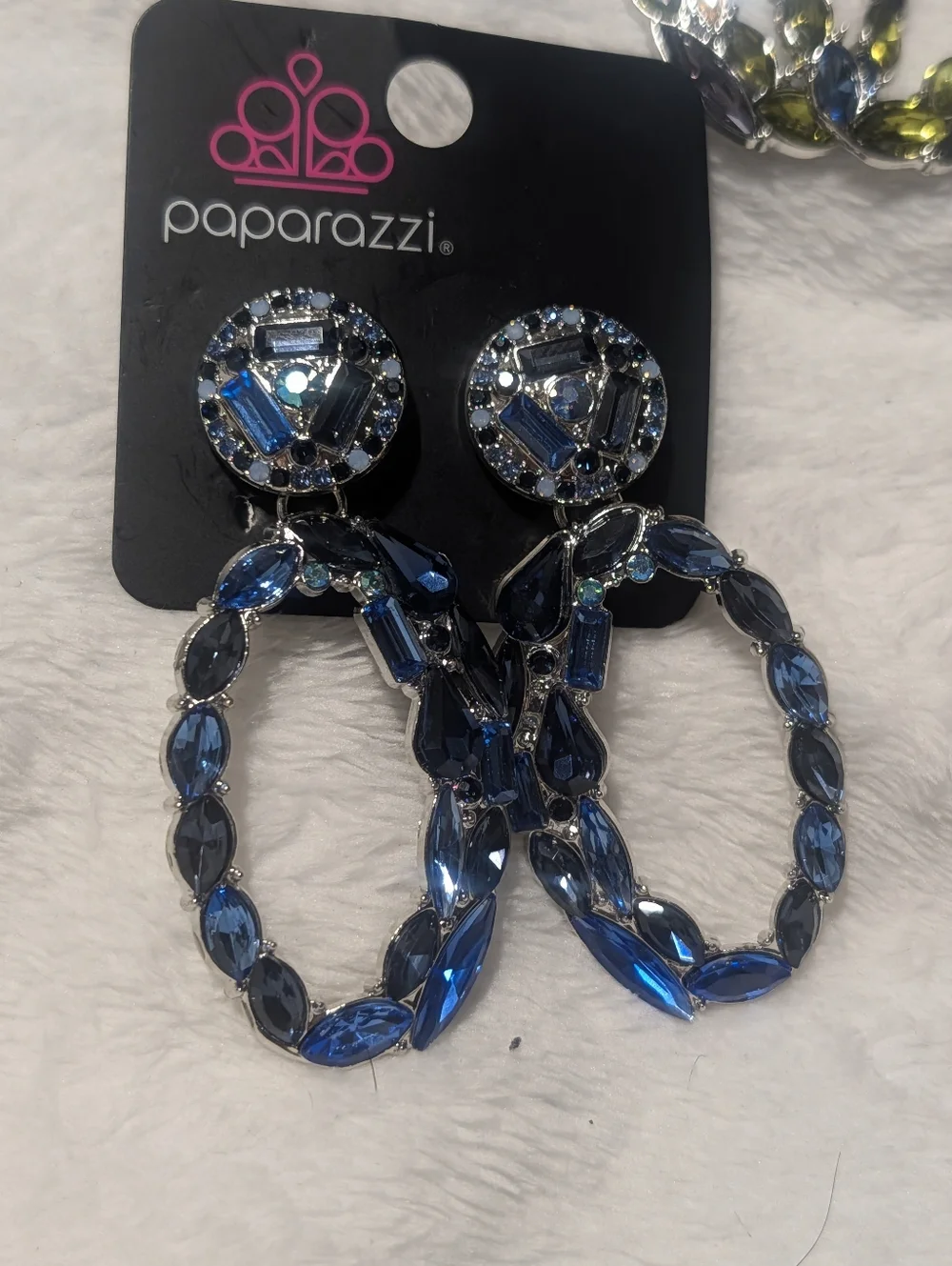 paparazzi Multi-Color Crystal Drop and Hoop Earring Collection - Picture 4 of 5